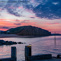 Buy canvas prints of Sunrise at West Bay in Dorset by RICHARD MOULT