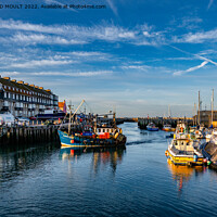 Buy canvas prints of West Bay harbour in Dorset by RICHARD MOULT