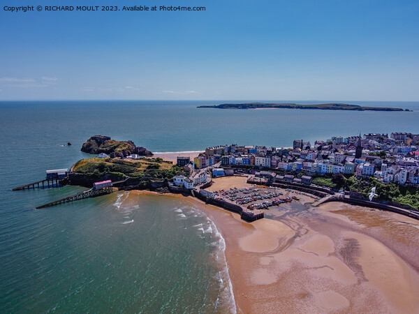 Seagulls view of Tenby Harbour from the drone Picture Board by RICHARD MOULT