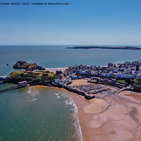 Buy canvas prints of Seagulls view of Tenby Harbour from the drone by RICHARD MOULT