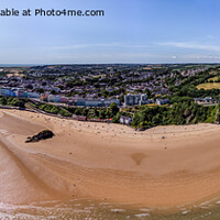 Buy canvas prints of Tenby Panorama from the Drone by RICHARD MOULT