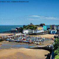 Buy canvas prints of Tenby Harbour at low tide by RICHARD MOULT