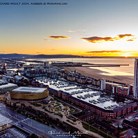 Buy canvas prints of Swansea Marina at Sunrise by RICHARD MOULT