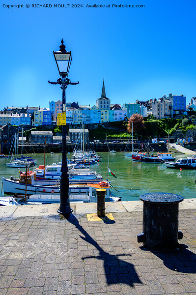 Timeless Tenby Harbour Picture Board by RICHARD MOULT