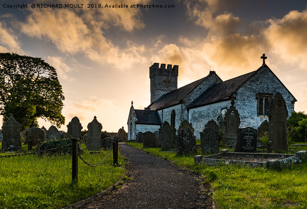 PENNARD CHURCH ON GOWER Picture Board by RICHARD MOULT
