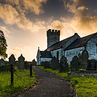 Buy canvas prints of PENNARD CHURCH ON GOWER by RICHARD MOULT