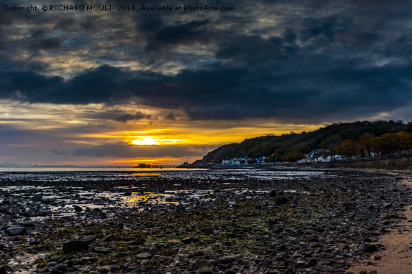 Mumbles Sunrise Picture Board by RICHARD MOULT