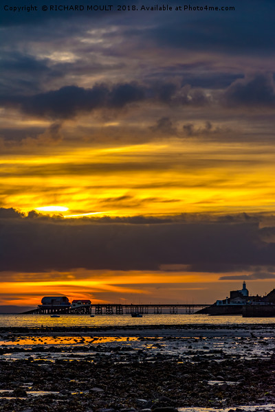 Mumbles Pier At Sunrise Picture Board by RICHARD MOULT