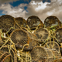 Buy canvas prints of Lobster Pots by RICHARD MOULT