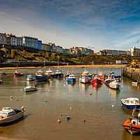 Buy canvas prints of Tenby Harbour by RICHARD MOULT