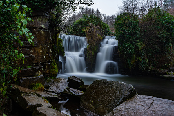 Penllergaer Waterfall at Valley Wood Swansea Picture Board by RICHARD MOULT