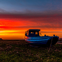 Buy canvas prints of Penclawdd Sunset by RICHARD MOULT