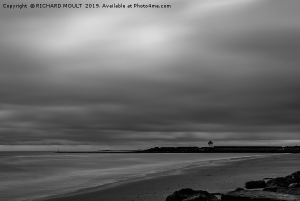 Burry Port Lighthouse in Monochrome Picture Board by RICHARD MOULT