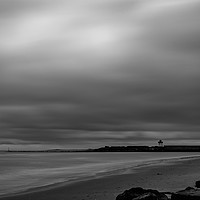 Buy canvas prints of Burry Port Lighthouse in Monochrome by RICHARD MOULT