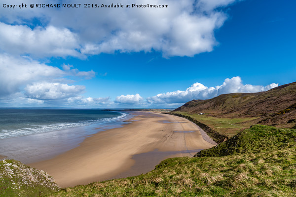 Rhossili Bay Picture Board by RICHARD MOULT
