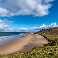 Buy canvas prints of Rhossili Bay by RICHARD MOULT