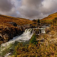Buy canvas prints of Elan Valley Waterfall by RICHARD MOULT