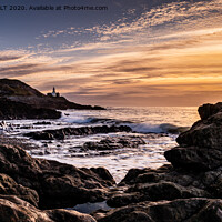 Buy canvas prints of Sunrise at Bracelet Bay on Gower by RICHARD MOULT