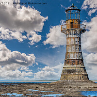 Buy canvas prints of Whiteford Lighthouse On Gower South Wales by RICHARD MOULT