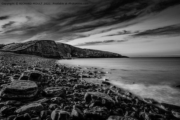 Dunraven Bay Picture Board by RICHARD MOULT