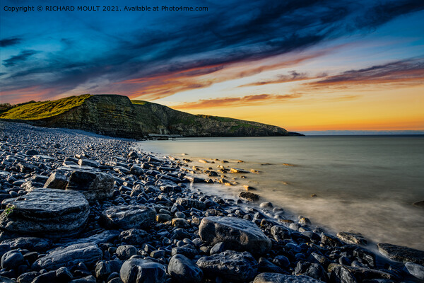 Dunraven Bay Sunrise Picture Board by RICHARD MOULT