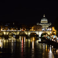 Buy canvas prints of Vatican at night by Roger Utting