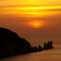 Buy canvas prints of Sunset over the Needles by Roger Utting