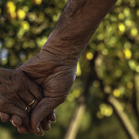 Buy canvas prints of Hands caught of elderly man and woman by Juan Ramón Ramos Rivero