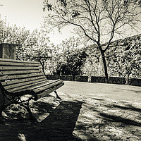 Buy canvas prints of A bench to rest by Juan Ramón Ramos Rivero