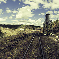 Buy canvas prints of Old railway road in mining landscape by Juan Ramón Ramos Rivero
