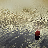 Buy canvas prints of Red buoy marking the bathing area by Juan Ramón Ramos Rivero