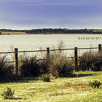 Buy canvas prints of Beautiful view of meadow fenced with wooden poles  by Juan Ramón Ramos Rivero