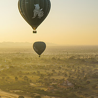Buy canvas prints of Bagan from a hot air balloon by Genevieve HUI BON HOA
