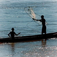 Buy canvas prints of  Fishing in Madagascar at sunset                   by Genevieve HUI BON HOA