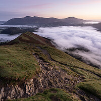 Buy canvas prints of Sunrise Over Catbells by David Semmens