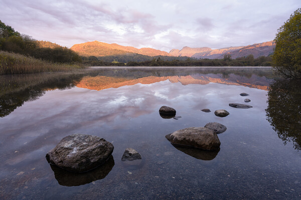 Elterwater Sunrise Picture Board by David Semmens