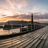 Buy canvas prints of Whitby Sunrise by David Semmens
