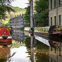 Buy canvas prints of Hebden Bridge Canal by David Semmens