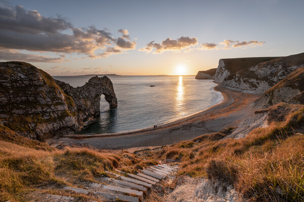 Durdle Door Sunset  Picture Board by David Semmens