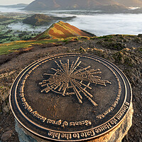 Buy canvas prints of Catbells Trigpoint by David Semmens