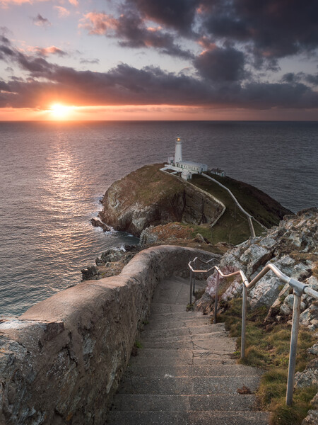 South Stack Sunset Picture Board by David Semmens