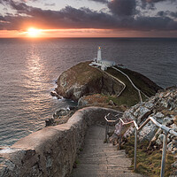 Buy canvas prints of South Stack Sunset by David Semmens