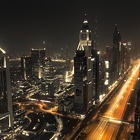 Buy canvas prints of Long Exposure view of Dubai by Travelling Photographer