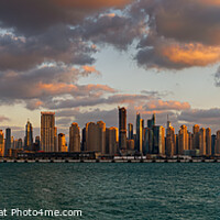 Buy canvas prints of Sunset over the Marina Dubai by James Aston