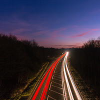 Buy canvas prints of Driving Home on a Winters Evening by James Aston