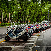 Buy canvas prints of Every Scooter has its place  by James Aston
