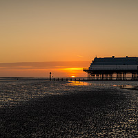 Buy canvas prints of Sunrise Over the North Sea at Cleethorpes Peir  by James Aston