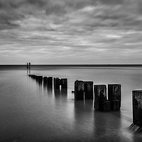 Buy canvas prints of Long Exposure of Cleethropes Beach by James Aston