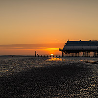 Buy canvas prints of Winter Sunrise on a Low Tide  by James Aston