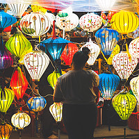 Buy canvas prints of Colorful Traditional Vietnam Lanterns by Quang Nguyen Duc